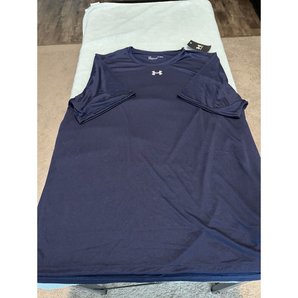 Under Armour Mens XL Locker Tee 2.0 Navy Blue Loose Fit Athletic Shirt NWT